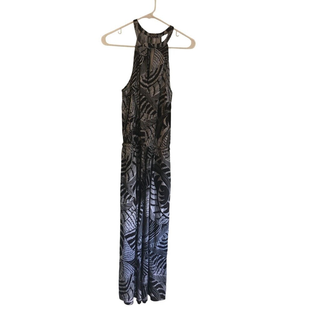 Athleta Jumpsuit Women's Size 6 Black White Geometric Sleeveless